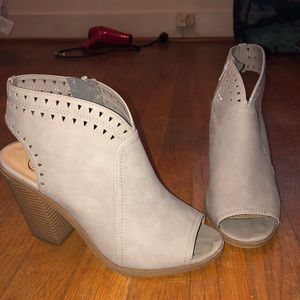 Gray booties